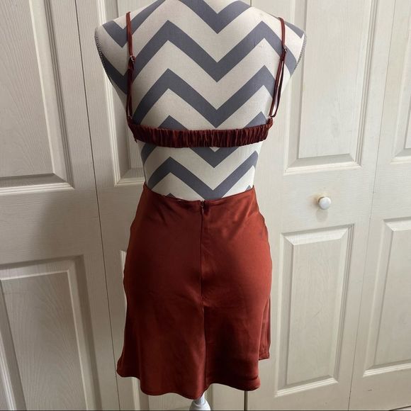 Sky to the Moon Brown Cut-Out Mini Dress - Picture 6 of 13